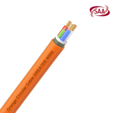 10mm orange circular 2 core and earth 10mm orange circular 2 core and earth