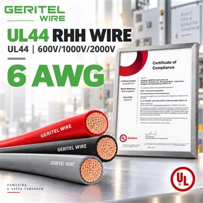 6 AWG RHH maitinimo laidas 600V 1000V 2000V varinis termoreaktyvinis kabelis